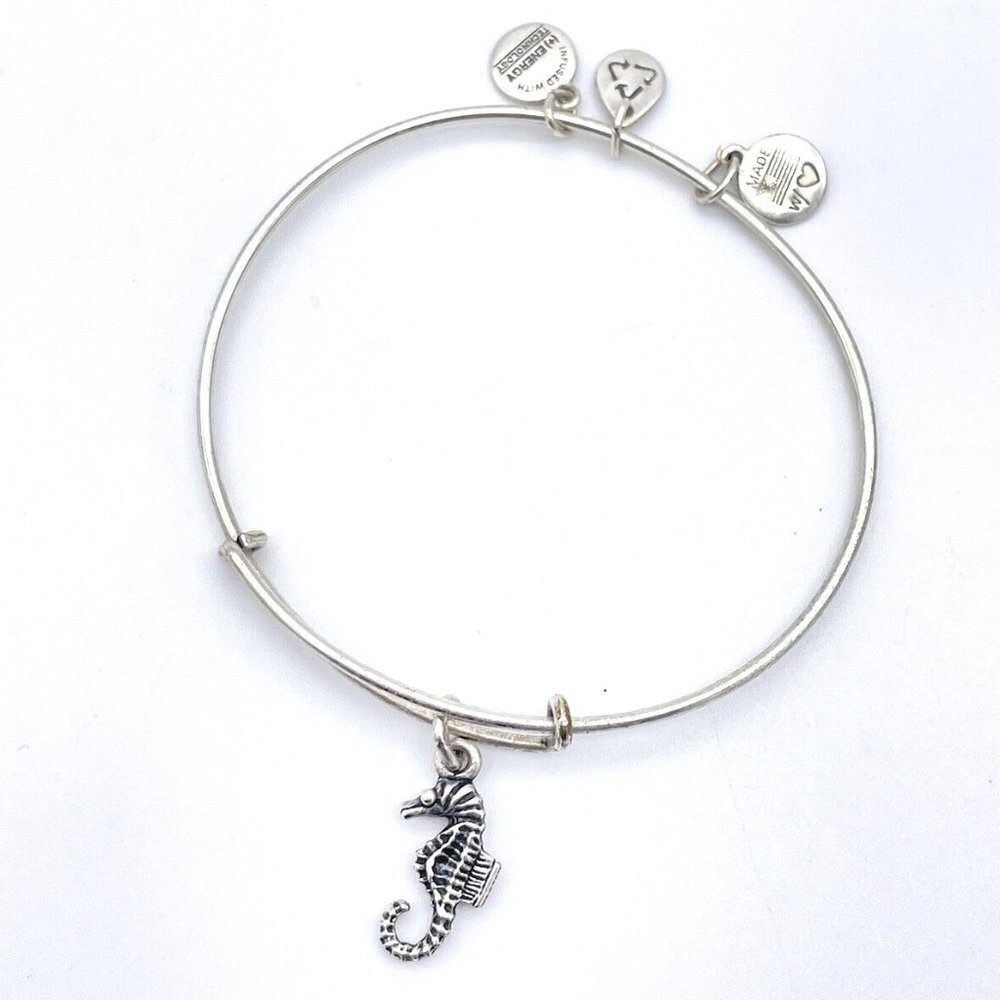 Alex and Ani Silver Seahorse Bangle Bracelet